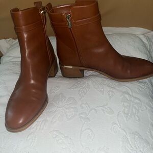 Calvin Klein Chestnut Leather Boots